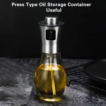 Бутылка-распылитель для масла Удобный герметичный дозатор для масла из нержавеющей стали, контейнер для хранения масла прессованного типа, товары для дома