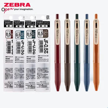 Япония ZEBRA JJ15 Гелевая ручка + комбинация заправки SARASA Ретро Цвет Офисная ручка для подписи 0,5 мм Милые канцелярские школьные принадлежности