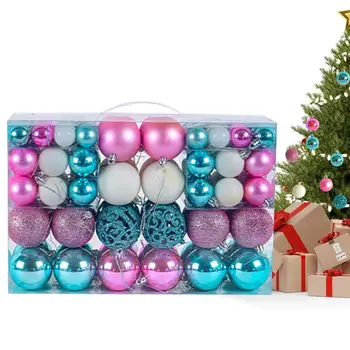 100 шт Рождественские шары, украшения для Рождественской елки, Рождественские Подвесные Елочные подвески, декор для домашней вечеринки, Подарок на Новый год