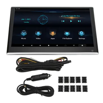 13,3-дюймовый монитор на подголовнике автомобиля, 2G + 32G Развлекательная система для заднего сиденья, Bluetooth Стерео для Android 9.0