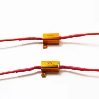 2шт Лампа указателя поворота Водонепроницаемый нагрузочный резистор 39 Ом 10 Вт, анти-мигающие декодеры