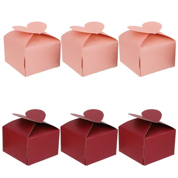 50шт Квадратная коробка для свадебного подарка в виде сердца, Изысканная Коробка для печенья, Бумажные коробки для конфет