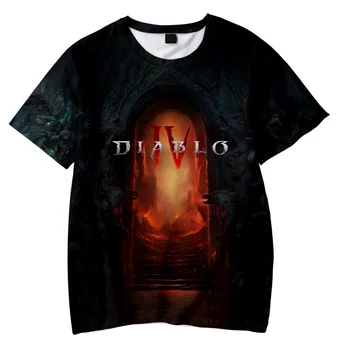 Diablo IV Футболка Crewneck Футболка с коротким рукавом Женская Мужская Футболка 2023 Новая Игра Harajuku Уличная 3D Одежда