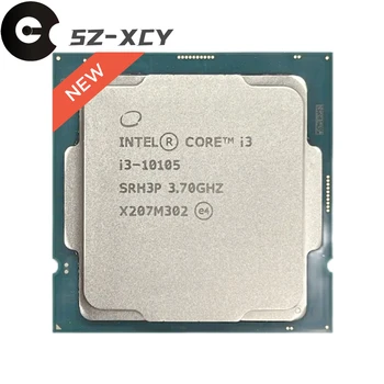 Intel Core i3-10105 НОВЫЙ Четырехъядерный восьмипоточный процессор i3 10105 3,7 ГГц L3 = 6M 65W LGA1200 Новый, но без кулера