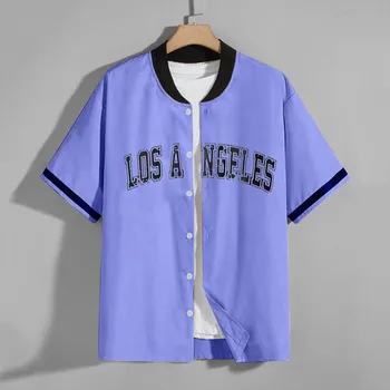 Pottery Slipper, Новая мужская Свободная бейсбольная рубашка с воротником и пуговицами спереди, рубашка с коротким рукавом с принтом, Мужские рубашки большого и высокого размера