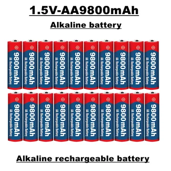 Аккумуляторная батарея типа АА, новейшего образца 1,5 В, 9800 мАч, щелочной материал, подходит для пультов дистанционного управления, игрушек, часов, радиоприемников и т. Д