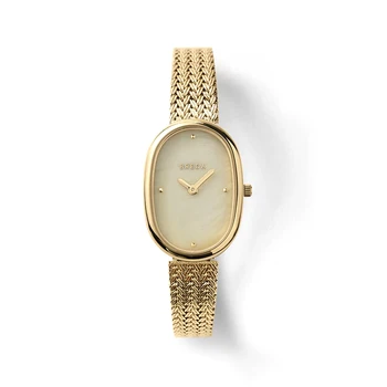 Высококачественные элегантные модные часы Женская мода Ретро Квадратные легкие Роскошные мужские овальные маленькие изысканные кварцевые часы