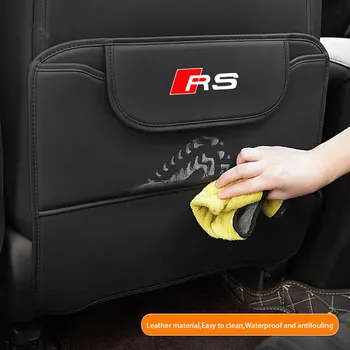 Для Audi RS автомобильные аксессуары Противоударная накладка на спинку автомобильного сиденья противоизносная накладка на спинку заднего сиденья Автомобильные сумки для хранения