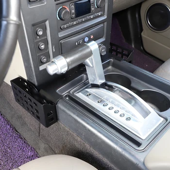 Для Hummer H2 2001-2007 Алюминиевый сплав, черная центральная консоль автомобиля, коробка для хранения переключения передач, аксессуары для интерьера автомобиля, Стайлинг автомобиля