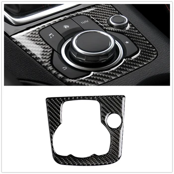 Для Mazda 3 Axela 2013-2016 Центральная Консоль Из Углеродного Волокна Мультимедийная Панель Рамка Крышка Кнопка Отделка Наклейка LHD