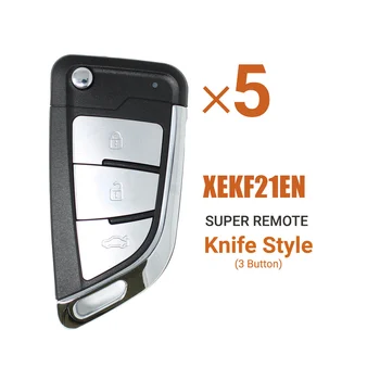 Для Xhorse XEKF21EN Универсальный Супер Брелок 3 Кнопки В Стиле Ножа Встроенный Суперчип для Инструмента VVDI Key Tool 5 шт./лот