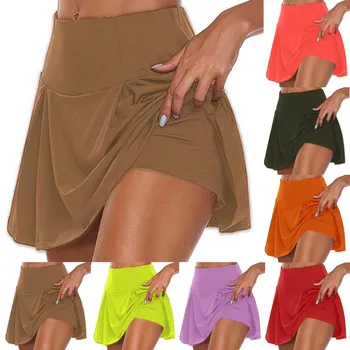Женская Повседневная Тренировочная юбка с принтом для тенниса, Йоги, активного спорта, юбка-шорты, юбка