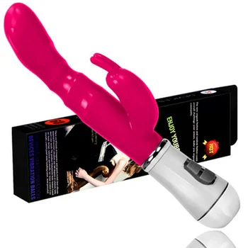 Игрушки для взрослых Фаллоимитатор Вибратор Секс-игрушка Двойной стержень Мастурбация Кролик Вибратор Посуда Секс-товары для взрослых Вибратор для женщин
