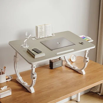 Компьютерный стол для кровати Складной Стол для ноутбука с регулируемым углом наклона по высоте Мебель для домашнего офиса 70x40 см Грузоподъемность 40 кг