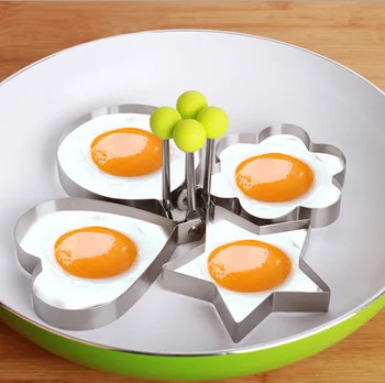 Креативная форма для фритюрницы, формы для резки яиц, Утолщенная форма для жарки яиц из нержавеющей стали для кухни, Кастрюля с антипригарным покрытием, сковорода для яиц, Кухонные принадлежности