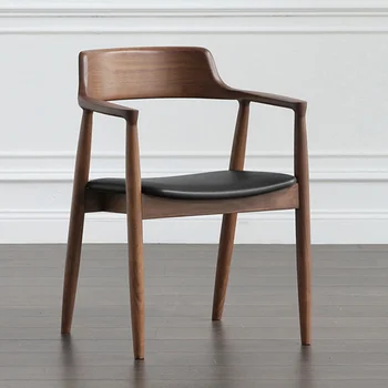Минималистичные стулья с высокой спинкой Nordic Lounge Макияж Современный Кожаный Подлокотник для взрослых Дизайнерский офис Мебель для дома Sillasn