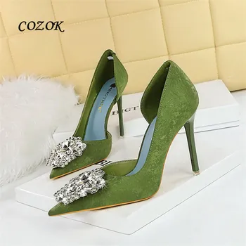 Новые роскошные туфли на высоком каблуке, Пикантная женская обувь для вечеринок 2023 года, Женская обувь