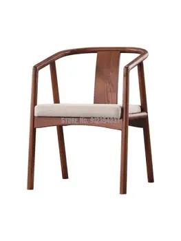Новый китайский стул, современный стул для переговоров, стул для чая Дзен, обеденный стул из массива дерева, бытовой,