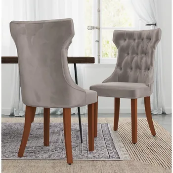Обеденный стул Ember Interiors Clairborne с хохолком, комплект из 2 предметов, темно-серый