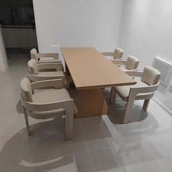 Скандинавские Простые обеденные стулья из массива дерева, Современная мебель для столовой, Дизайнерский обеденный стул для кафе, Домашние кресла со спинкой на балконе, B
