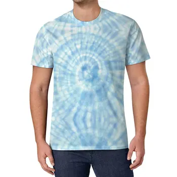 Цветная футболка с 3D-принтом, мужские футболки с коротким рукавом, синяя уличная одежда в стиле хип-хоп, повседневный топ с круглым вырезом.