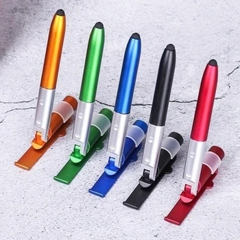 Шариковая ручка Многофункциональная ручка со светодиодной подсветкой и в сложенном виде для держателя телефона Ночная подсветка Ручка для домашних заданий для учащихся Школьные канцелярские принадлежности